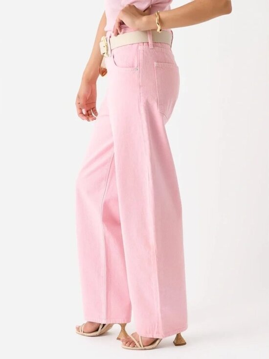Frame Denim Denim - NWT Jeans Frame Le Jane Wide Leg Crop Washed Dusty Pink 29